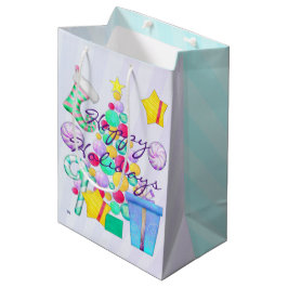 Bolsa De Regalo Mediana O Navidades Whimsey Folk Art