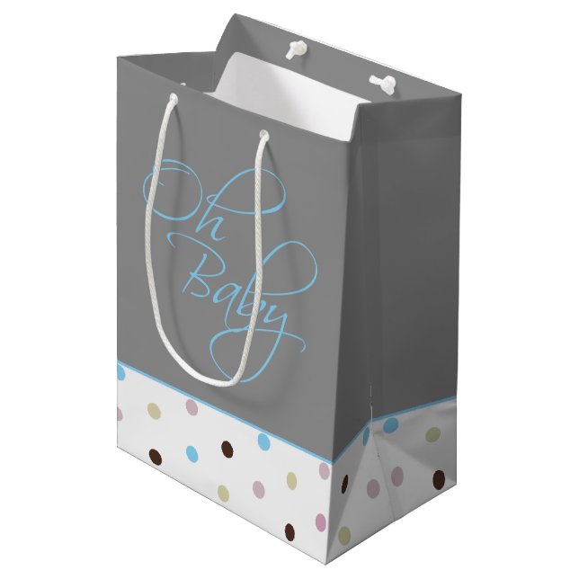 Bolsa De Regalo Mediana Oh Baby Posh Baby Boy (Angulo Anverso)