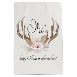 Bolsa De Regalo Mediana Oh Deer Woodland Baby Shower Gift Bag - Boho Water