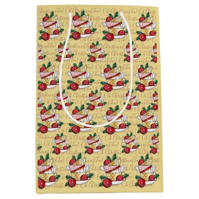 Bolsa De Regalo Mediana ¡Oh Navidades Tea! (Anverso)