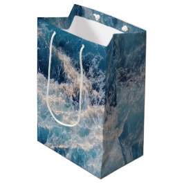 Bolsa De Regalo Mediana Olas azules del océano