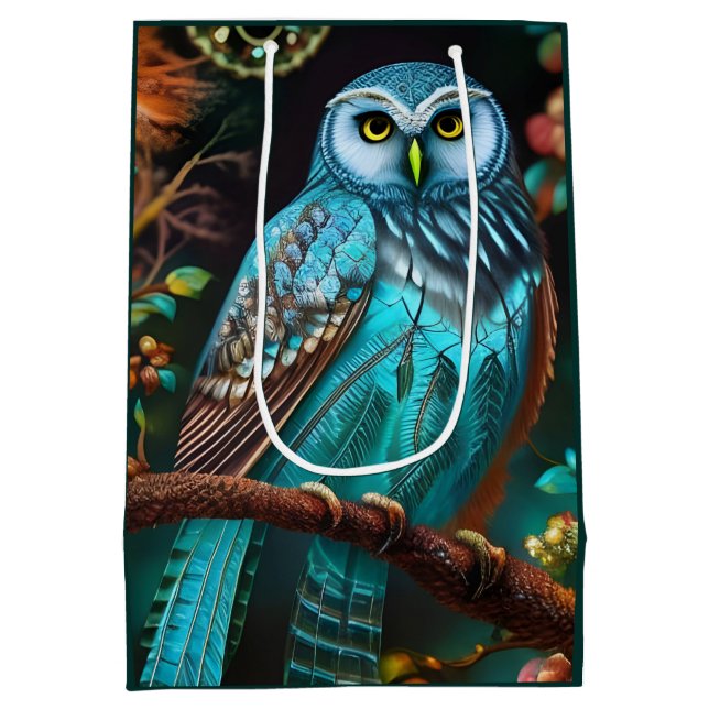 Bolsa De Regalo Mediana Oleus turquesa (Reverso)