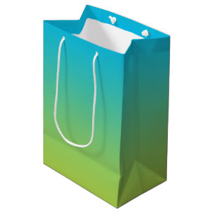 Bolsa De Regalo Mediana Ombre azul y verde