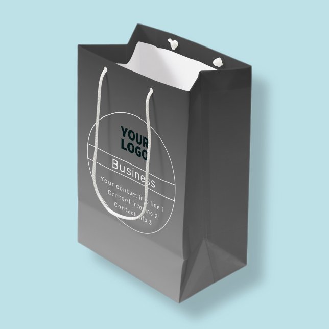 Bolsa De Regalo Mediana Ombre Gris Oscuro e Información de Contacto de Neg (Subido por el creador)