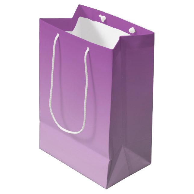 Bolsa De Regalo Mediana Ombre púrpura suave (Angulo Anverso)
