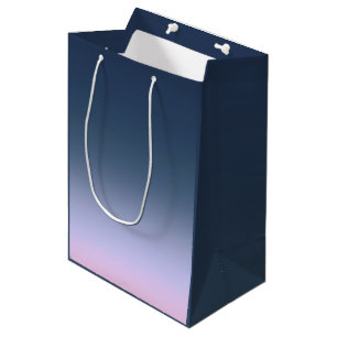 Bolsa De Regalo Mediana Ombre rosa azul.