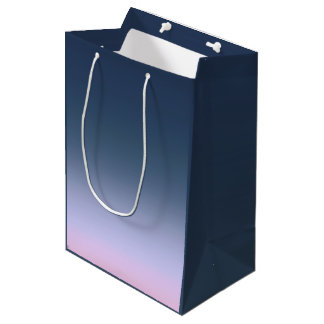 Bolsa De Regalo Mediana Ombre rosa azul.
