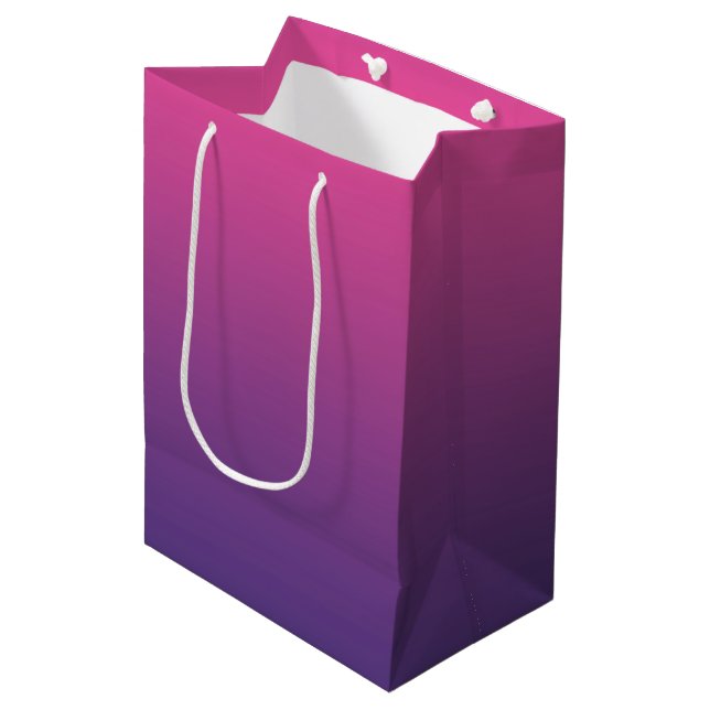 Bolsa De Regalo Mediana Ombre rosado y púrpura (Angulo Anverso)
