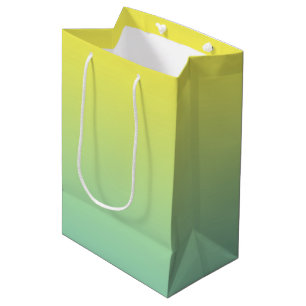Bolsa De Regalo Mediana Ombre verde y amarillo