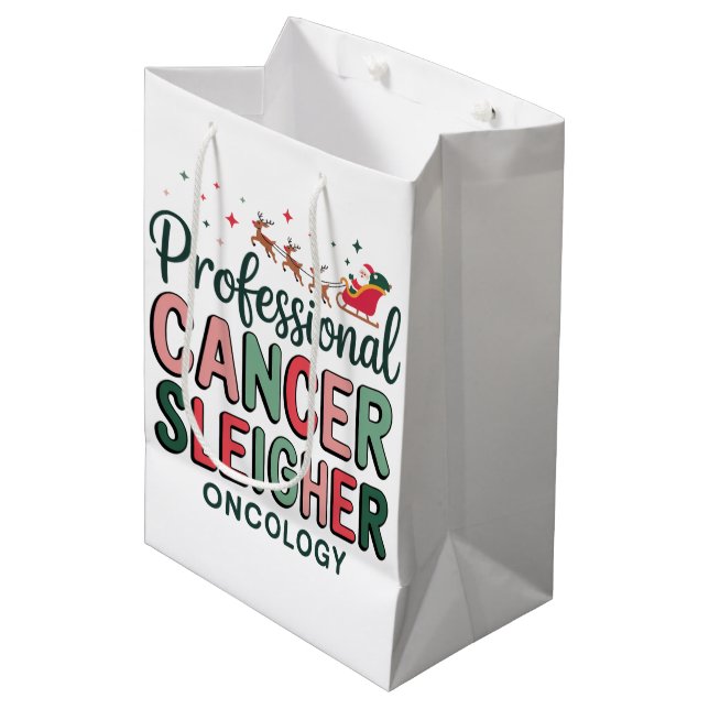 Bolsa De Regalo Mediana Oncología Enfermeras Navidades Cáncer Química Onco (Angulo Anverso)