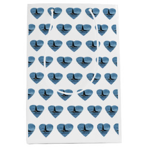Bolsa De Regalo Mediana Orca Ballena Asesina Aquario Personalizable Blanca
