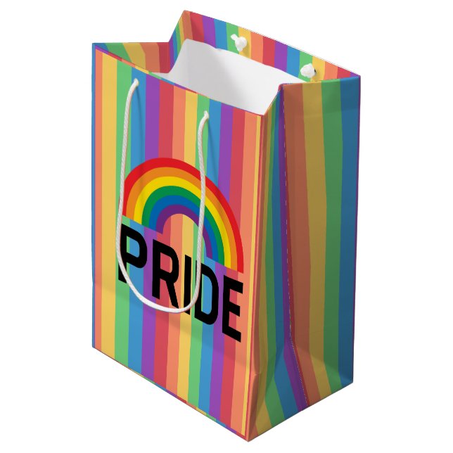 Bolsa De Regalo Mediana Orgullo arcoiris (Angulo Anverso)