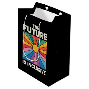 Bolsa De Regalo Mediana Orgullo Arcoíris El Futuro es Inclusivo LGBTQ 