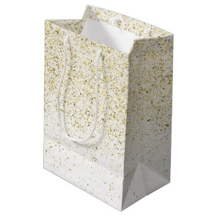 Bolsa De Regalo Mediana Oro purpurinoso