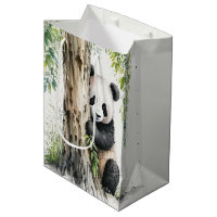 Oso Cute Panda De Árbol De Bambú