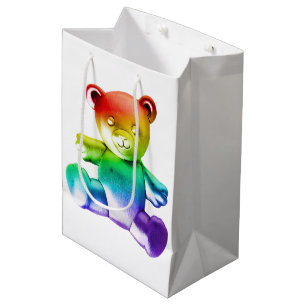 Bolsa De Regalo Mediana Oso de peluche de metal cepillado SlipperyJoe's gr