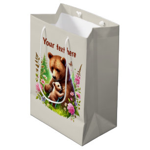 Bolsa De Regalo Mediana Oso de personalizable de bebé de mamá