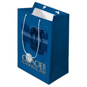Bolsa De Regalo Mediana Oso en claro de luna - Parque Nacional Glacier, TA