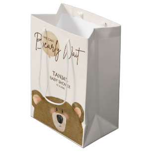 Bolsa De Regalo Mediana Oso lindo Podemos anticipar Baby Shower de espera