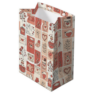 Bolsa De Regalo Mediana Oso Lindo - Suave Bosque Pastel (6)