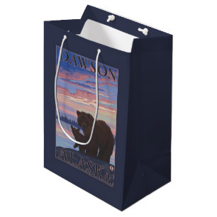 Bolsa De Regalo Mediana Oso y Cub - Dawson, Alaska