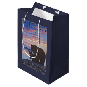 Bolsa De Regalo Mediana Oso y Cub - Sitka, Alaska