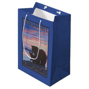 Bolsa De Regalo Mediana Oso y Cub - Wrangell, Alaska