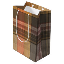 Otoño Brown y Naranja Plaid