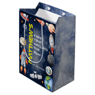 Bolsa De Regalo Mediana Outer Space First Birthday