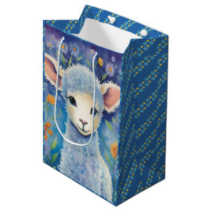 Bolsa De Regalo Mediana Oveja linda infantil en primavera