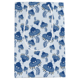 Bolsa De Regalo Mediana OVNI azul kawaii