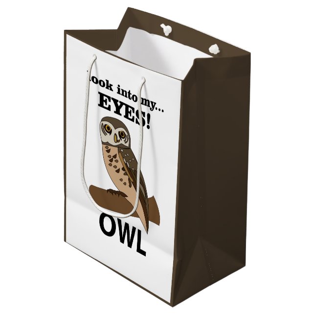 Bolsa De Regalo Mediana Owl Look In My Eyes Owl (Angulo Anverso)