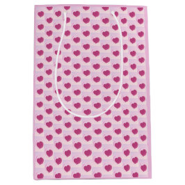 Bolsa De Regalo Mediana Padrão fofo de pequenos corações.