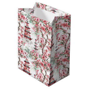 Bolsa De Regalo Mediana Pagoda china acuarela - Flores de cerezo (10)