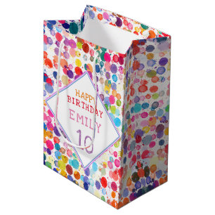 Bolsa De Regalo Mediana Paint de color de agua divertida y colorido Blogs