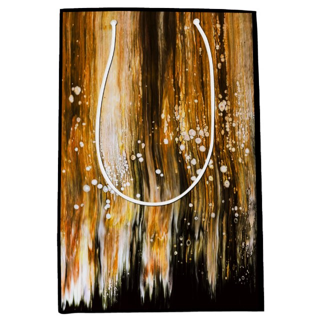 Bolsa De Regalo Mediana Paint Pour Cells Swift Resumen Arte (Anverso)