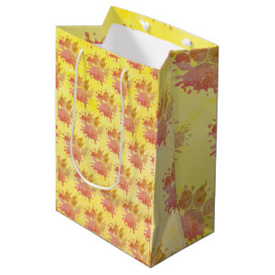Bolsa De Regalo Mediana Paint Splatter Dog Paw Print