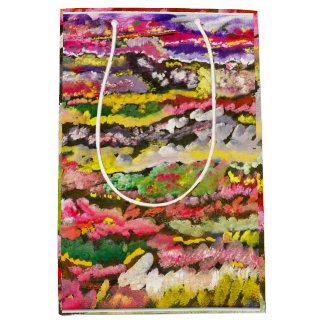 Bolsa De Regalo Mediana Paisaje abstracto colorido en capas