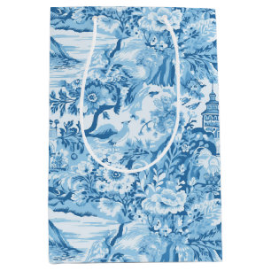 Bolsa De Regalo Mediana Paisaje de los baños azules clásicos