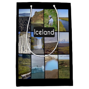 Bolsa De Regalo Mediana Paisaje de verano de Islandia