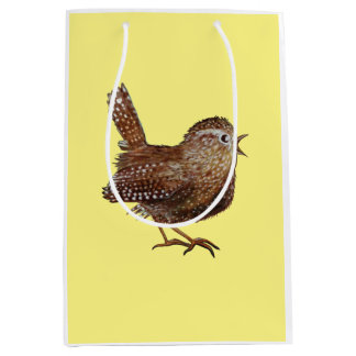 Bolsa De Regalo Mediana Pájaro de Wren (Troglodytes Troglodytes)