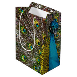 Bolsa De Regalo Mediana Pájaro pavo real en pantalla
