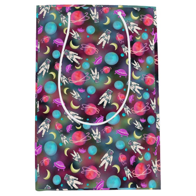 Bolsa De Regalo Mediana Paleta de espacio (Anverso)