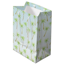 Bolsa De Regalo Mediana Palmeras Tropicales Acuarela