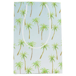 Bolsa De Regalo Mediana Palmeras Tropicales Acuarela