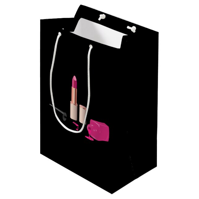Bolsa De Regalo Mediana Palo de labios de glam rosado y belleza polaca de  (Angulo Anverso)