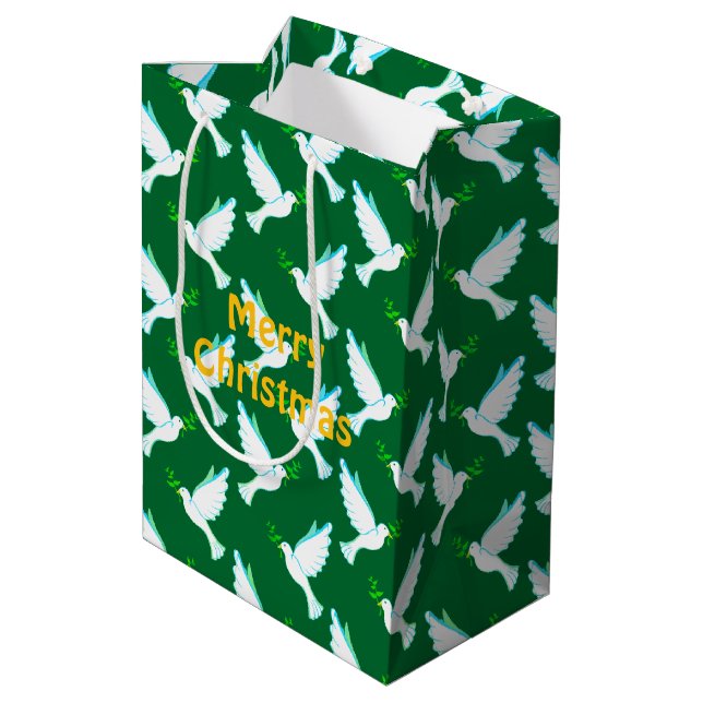 Bolsa De Regalo Mediana Palomas (Angulo reverso)