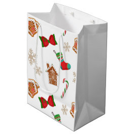 Bolsa De Regalo Mediana Pan de jengibre de Navidad