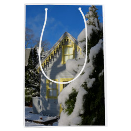 Bolsa De Regalo Mediana Pan de jengibre y nieve de invierno - Viñedo de Ma