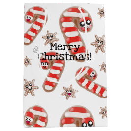 Bolsa De Regalo Mediana Pan Kawaii Ginger - Feliz Navidad